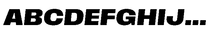 Field Gothic Wide No. 75 Wide Bold Italic Font UPPERCASE