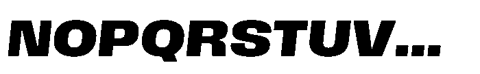 Field Gothic Wide No. 75 Wide Bold Italic Font UPPERCASE