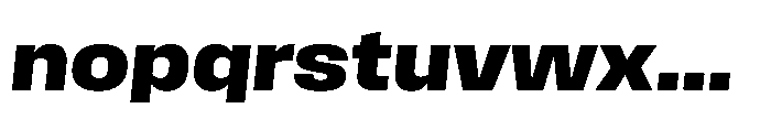 Field Gothic Wide No. 75 Wide Bold Italic Font LOWERCASE