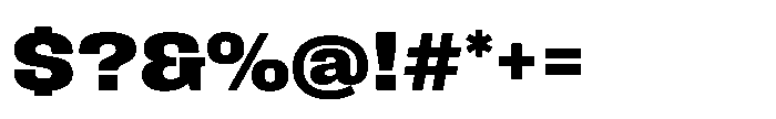 Field Gothic Wide No. 75 Wide Bold Font OTHER CHARS