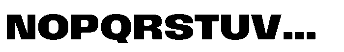 Field Gothic Wide No. 75 Wide Bold Font UPPERCASE