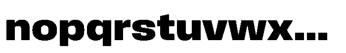 Field Gothic Wide No. 75 Wide Bold Font LOWERCASE