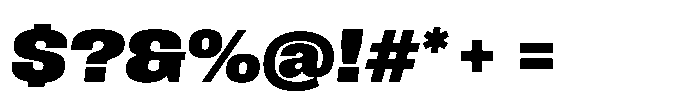 Field Gothic Wide No. 76 Wide XBold Italic Font OTHER CHARS