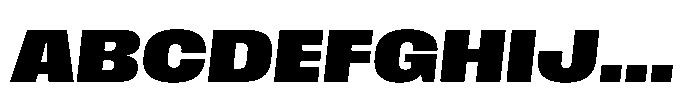 Field Gothic Wide No. 76 Wide XBold Italic Font UPPERCASE