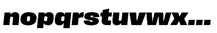 Field Gothic Wide No. 76 Wide XBold Italic Font LOWERCASE