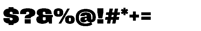 Field Gothic Wide No. 76 Wide XBold Font OTHER CHARS