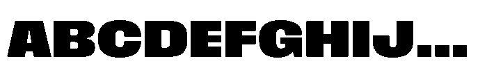 Field Gothic Wide No. 76 Wide XBold Font UPPERCASE