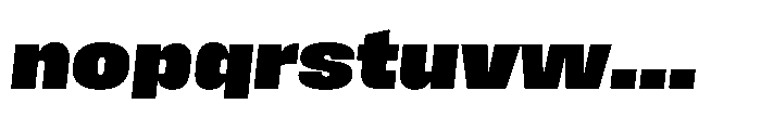 Field Gothic Wide No. 77 Wide XXBold Italic Font LOWERCASE