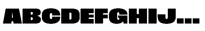 Field Gothic Wide No. 77 Wide XXBold Font UPPERCASE