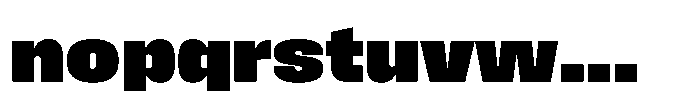 Field Gothic Wide No. 77 Wide XXBold Font LOWERCASE