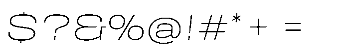 Field Gothic Wide No. 80 XWide XLight Italic Font OTHER CHARS
