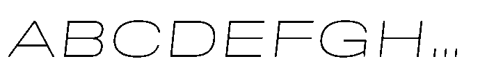Field Gothic Wide No. 80 XWide XLight Italic Font UPPERCASE