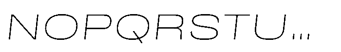 Field Gothic Wide No. 80 XWide XLight Italic Font UPPERCASE