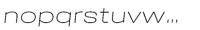 Field Gothic Wide No. 80 XWide XLight Italic Font LOWERCASE