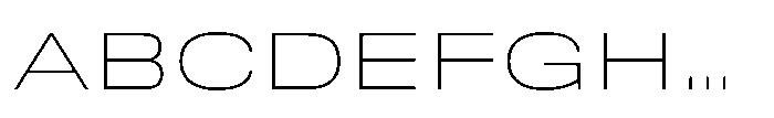Field Gothic Wide No. 80 XWide XLight Font UPPERCASE