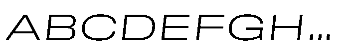 Field Gothic Wide No. 81 XWide Light Italic Font UPPERCASE