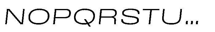 Field Gothic Wide No. 81 XWide Light Italic Font UPPERCASE