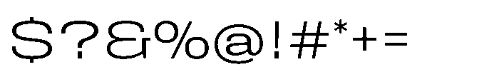 Field Gothic Wide No. 81 XWide Light Font OTHER CHARS