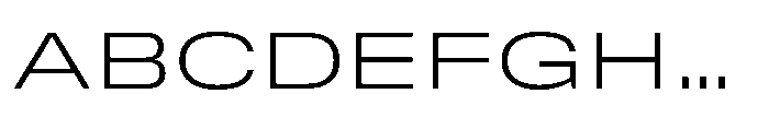 Field Gothic Wide No. 81 XWide Light Font UPPERCASE