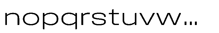 Field Gothic Wide No. 81 XWide Light Font LOWERCASE