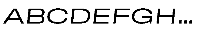Field Gothic Wide No. 82 XWide Italic Font UPPERCASE