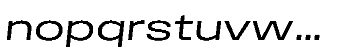 Field Gothic Wide No. 82 XWide Italic Font LOWERCASE