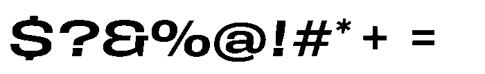 Field Gothic Wide No. 83 XWide Medium Italic Font OTHER CHARS