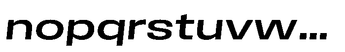 Field Gothic Wide No. 83 XWide Medium Italic Font LOWERCASE
