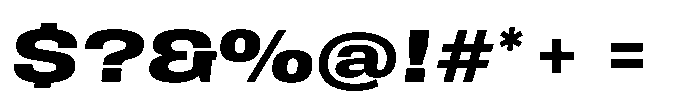 Field Gothic Wide No. 84 XWide Demi Italic Font OTHER CHARS