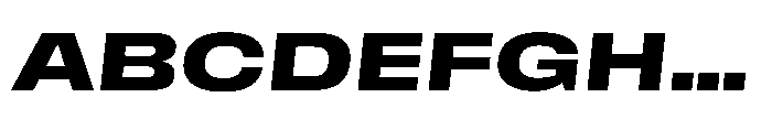 Field Gothic Wide No. 84 XWide Demi Italic Font UPPERCASE