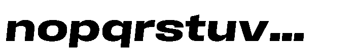 Field Gothic Wide No. 84 XWide Demi Italic Font LOWERCASE