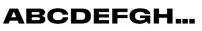 Field Gothic Wide No. 84 XWide Demi Font UPPERCASE