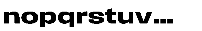 Field Gothic Wide No. 84 XWide Demi Font LOWERCASE