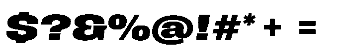 Field Gothic Wide No. 85 XWide Bold Italic Font OTHER CHARS