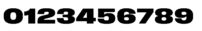 Field Gothic Wide No. 85 XWide Bold Font OTHER CHARS