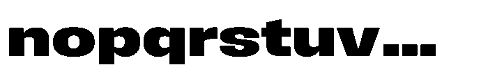 Field Gothic Wide No. 85 XWide Bold Font LOWERCASE
