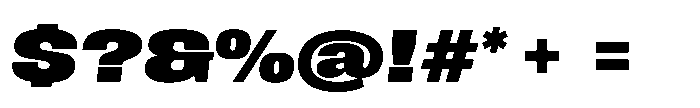 Field Gothic Wide No. 86 XWide XBold Italic Font OTHER CHARS