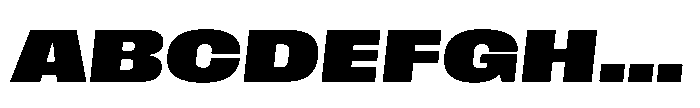 Field Gothic Wide No. 86 XWide XBold Italic Font UPPERCASE