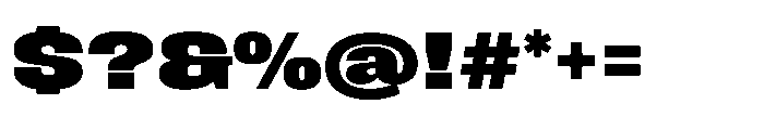 Field Gothic Wide No. 86 XWide XBold Font OTHER CHARS