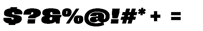 Field Gothic Wide No. 87 XWide XXBold Italic Font OTHER CHARS
