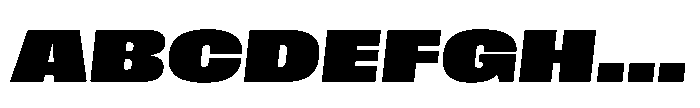 Field Gothic Wide No. 87 XWide XXBold Italic Font UPPERCASE