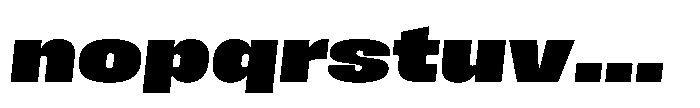 Field Gothic Wide No. 87 XWide XXBold Italic Font LOWERCASE