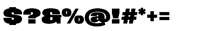 Field Gothic Wide No. 87 XWide XXBold Font OTHER CHARS