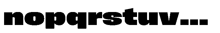 Field Gothic Wide No. 87 XWide XXBold Font LOWERCASE