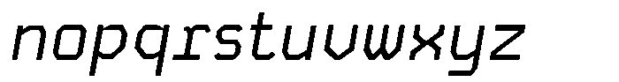 Field Mono Italic Font LOWERCASE