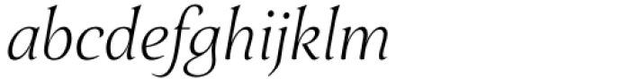 Fielding Light Italic Font LOWERCASE