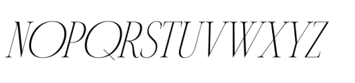 Fifty Fifty Fine Italic Font UPPERCASE