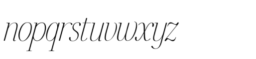 Fifty Fifty Fine Italic Font LOWERCASE