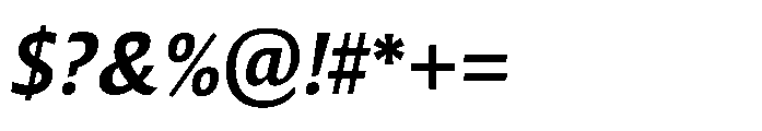 Fight SemiBold Italic Font OTHER CHARS