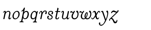 Figlia Italic Font LOWERCASE